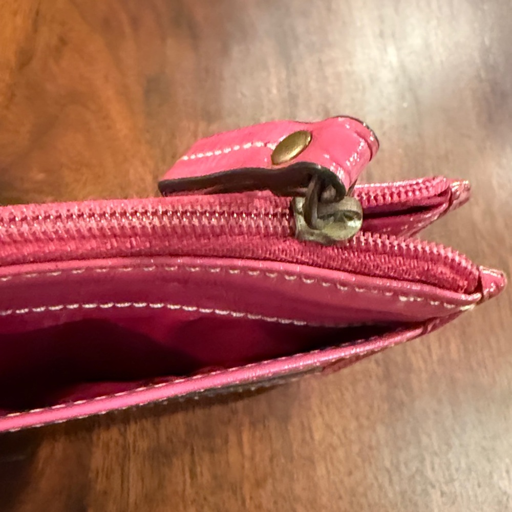 Coach Pink Leather Women's Wallet - Picture 3 of 12